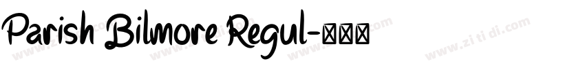 Parish Bilmore Regul字体转换